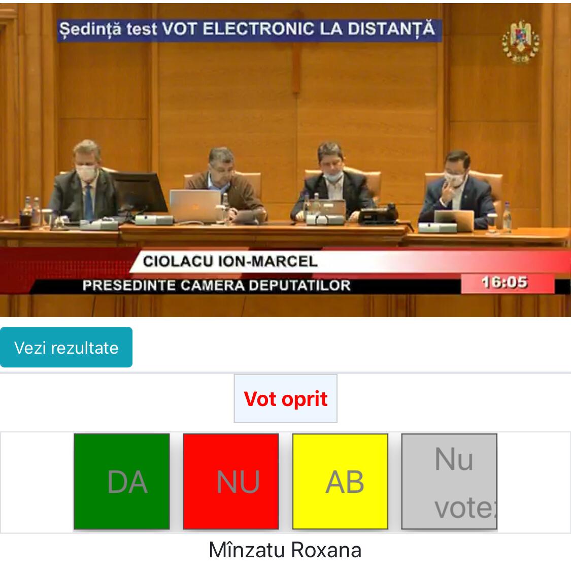 Vot online în Parlamentul României