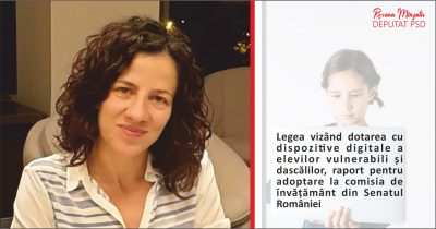 Am susținut legea accesului la școala online în comisia pentru învățământ din Senat. Raport favorabil!