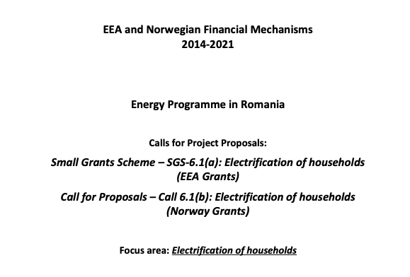 10 milioane euro - granturi norvegiene & SEE pentru gospodăriile neelectrificate din România